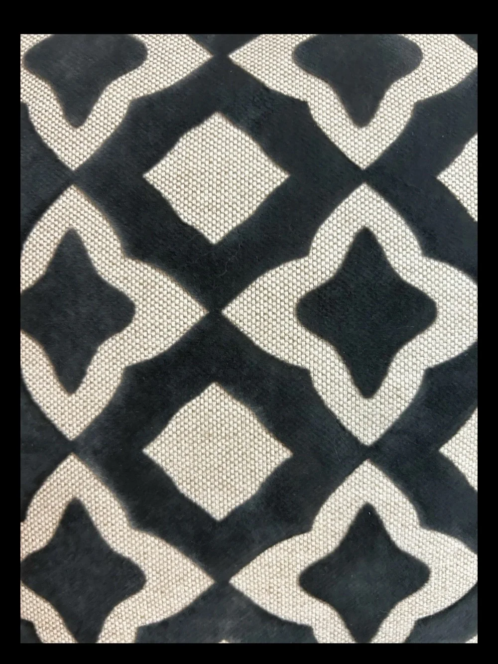 Throw Pillows Set Of 2 Gray Tan Cutout geo trellis pattern Feather Inserts 20x20